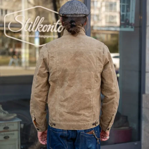 Freenote Cloth Jacken>Riders Jacket Waxed Canvas Tobacco Brown RJ-1
