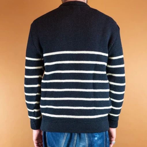 Heimat Qualitätsprodukte Pullover>Rugby Crew Neck Ink/Seashell