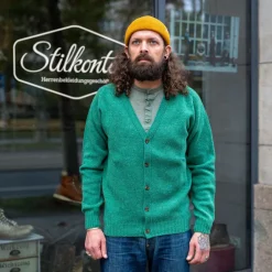 Harley of Scotland Pullover>Saddle Shoulder V Cardigan Pixie