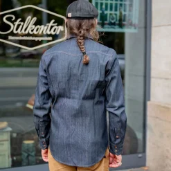 Blaumann Hemden></noscript>Schmales Jeanshemd dunkelblau 8oz.
