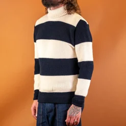 Heimat Qualitätsprodukte Pullover>Signal Rollkragen Pullover Seashell/Ink