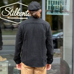 About Companions Hemden></noscript>Simon Shirt Eco Flannel Black