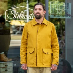 Hidden Aces Jacken>Sisyphos Rugged Twill-Jacket Kurkuma