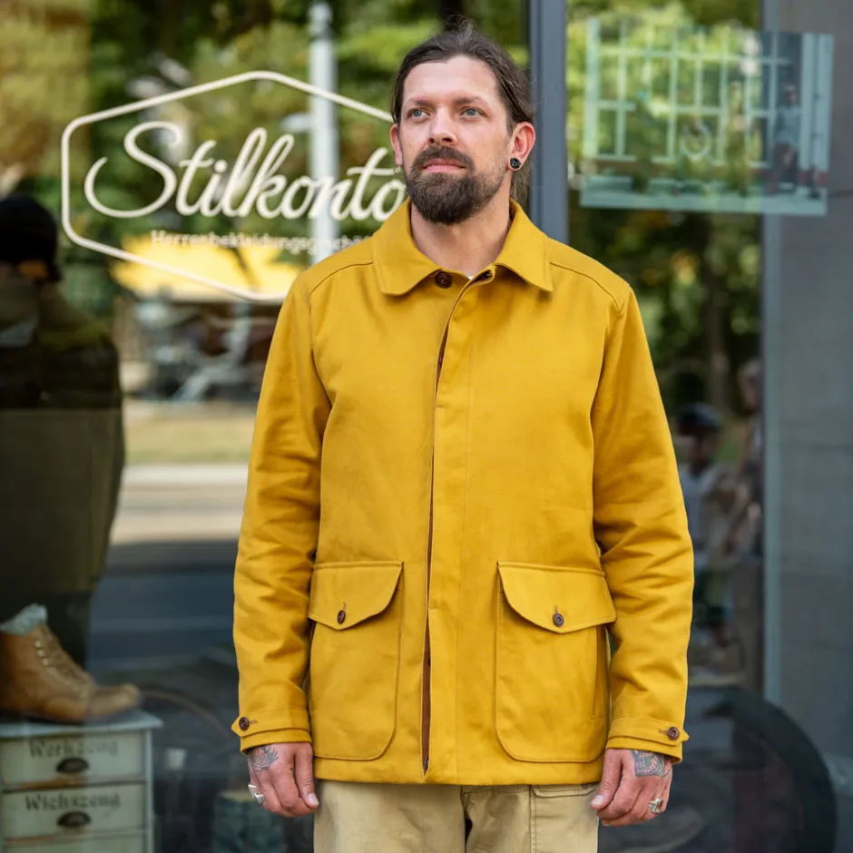 Hidden Aces Jacken>Sisyphos Rugged Twill-Jacket Kurkuma