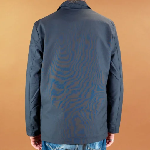 Universal Works Jacken>Three Button Jacket Tropical Suiting Navy