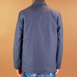 Universal Works Jacken></noscript>Three Poket Jacket Linen Mix Puppytooth Navy