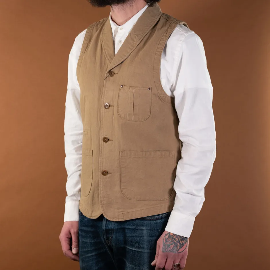 Momotaro Westen>Vintage Oxford Shawl Collar Vest