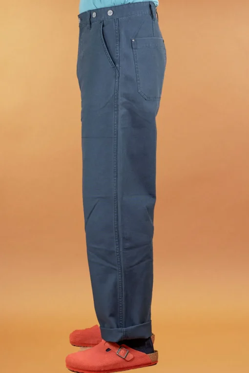 Nigel Cabourn Hosen>Welders Pant Duck Canvas Navy