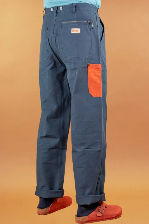 Nigel Cabourn Hosen>Welders Pant Duck Canvas Navy