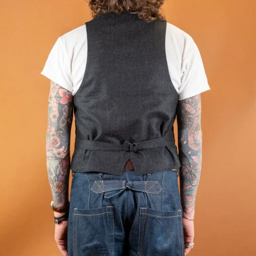 Scarti Lab Westen>Wool Vest Striped Black