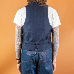 Scarti Lab Westen></noscript>Wool Vest Striped Blue