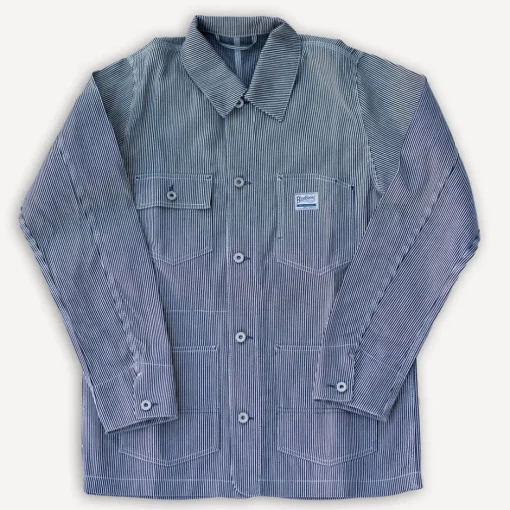 Blue Blanket Jacken>Workjacket Striped White/Blue